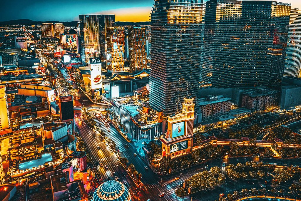 View of Las Vegas skyline.