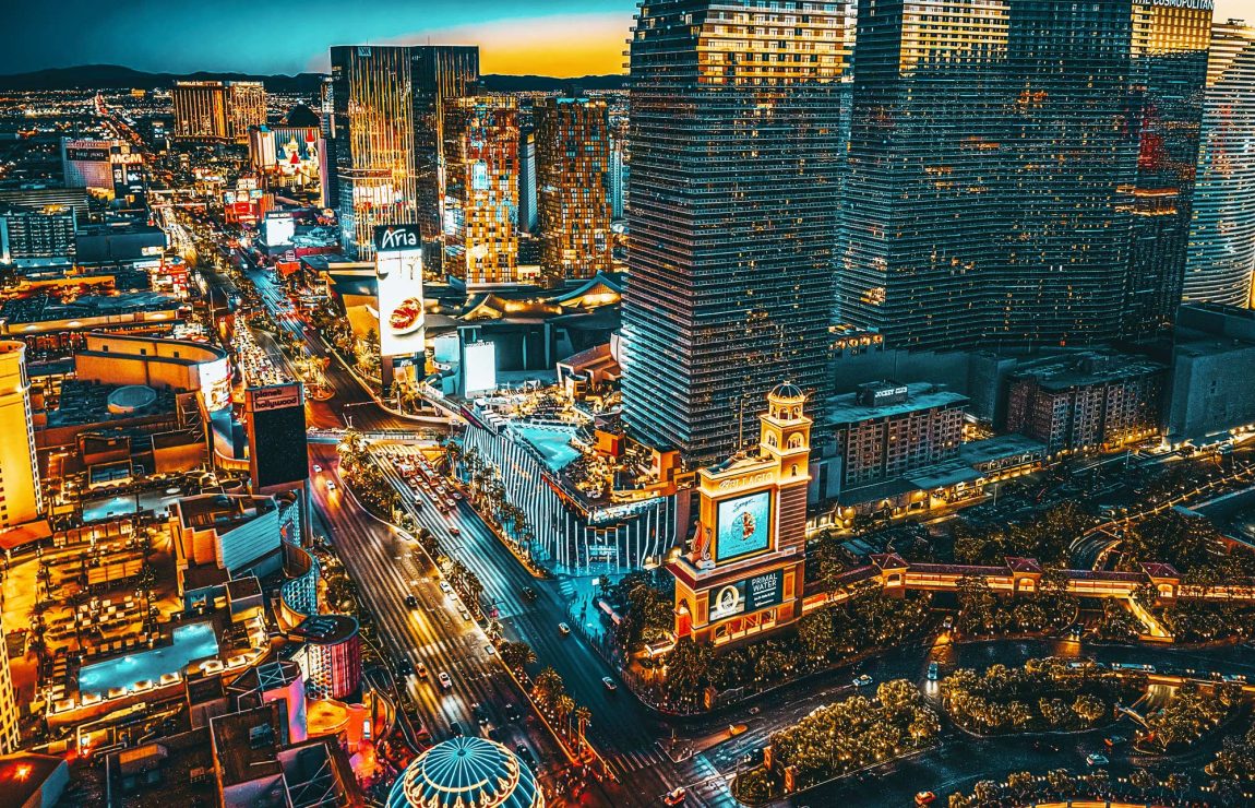 View of Las Vegas skyline.